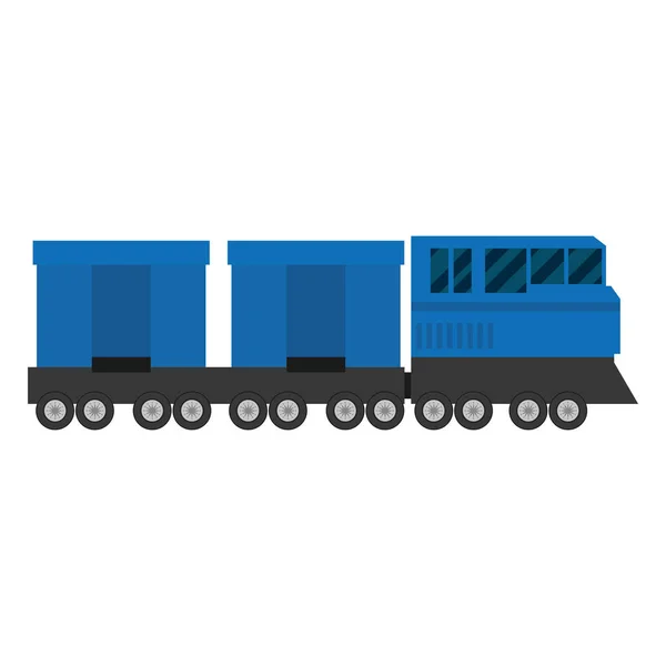 Straně Železniční Dopravní Vůz Technologie Vektorové Ilustrace — Stockový vektor