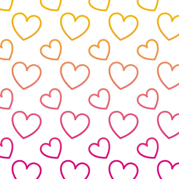 Ligne Dégradée Coeur Forme Amour Symbole Fond Vectoriel Illustration — Image vectorielle