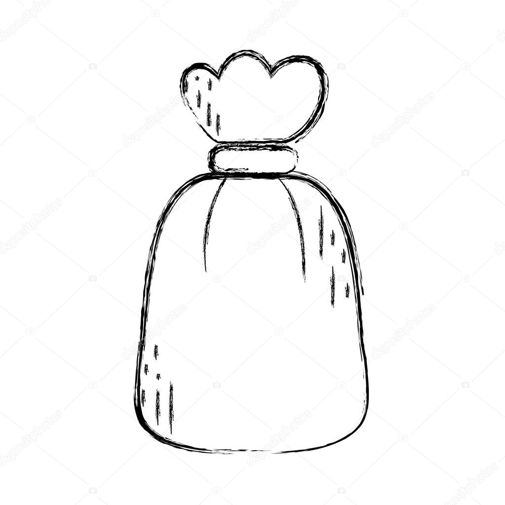 figure garbage bag object with biodegradable trash vector illustration