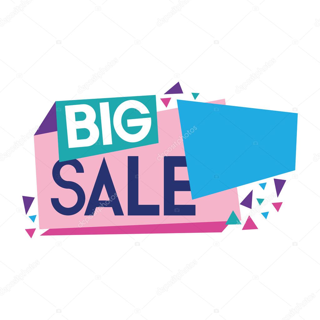 big offer sale discount price vector illustration