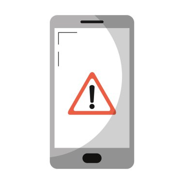 dikkat darger simge vektör çizim ile Smartphone teknoloji