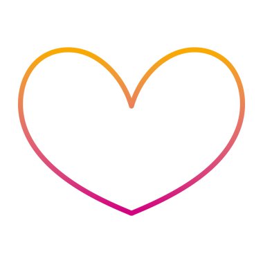 bozulmuş satır güzel kalp şekli aşk simge vektör çizim