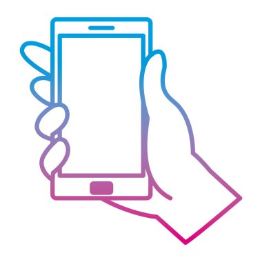 satır el elektronik smartphone teknoloji stil vektör çizim ile bozulmuş