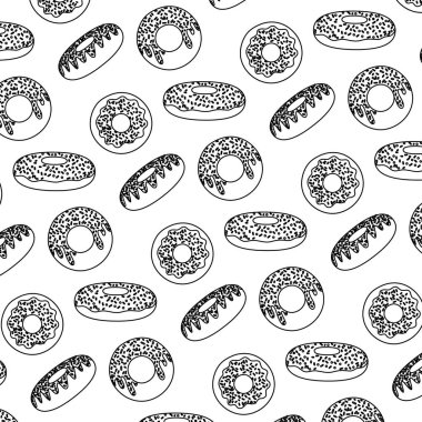 satır lezzetli börekler tatlılar pasta arka plan vektör çizim