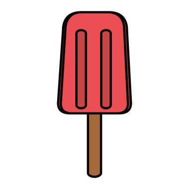 lezzetli ve tatlı buz lolly tatlı vektör çizim