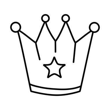 çizgi metal taç nesnesi ile yıldız tasarlamak vektör