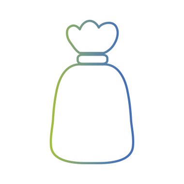 çizgi çöp torbası nesnesi biyobozunur çöp vektör çizim ile