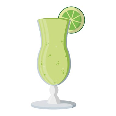 renk alkol kokteyl cam limon içecek vektör çizim ile