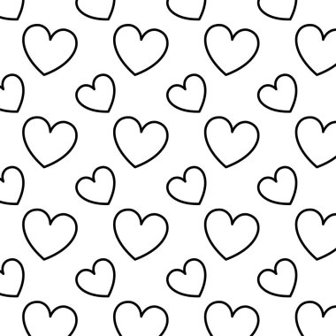 satır kalp şekli aşk sembolü arka plan vektör çizim