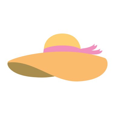 güzellik kadın şapka şerit stil vektör çizim ile