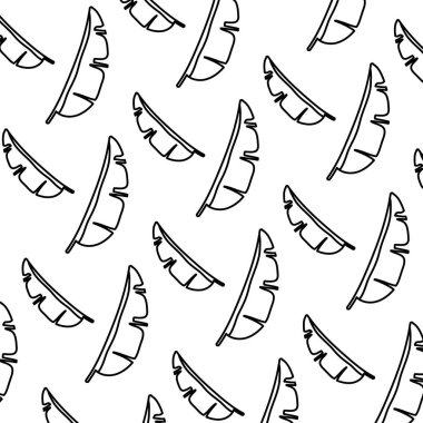 satır tropikal şube bitki stili arka plan vektör çizim