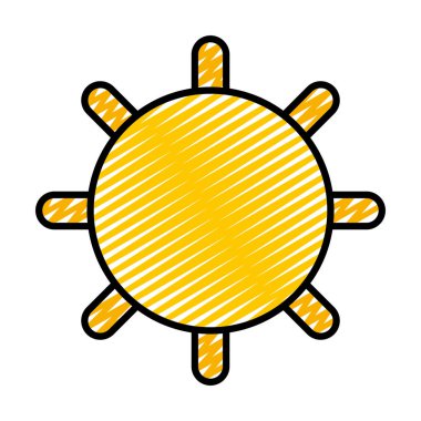 Parlatıcı sun ray yaz hava vektör çizim için doodle