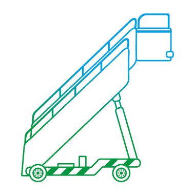 bozulmuş satır Havaalanı merdiven seyahat nesne hizmet vektör çizim