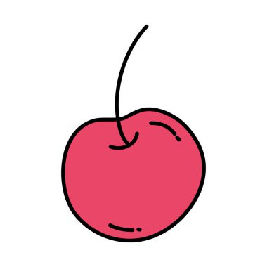 renk lezzetli kiraz organik meyve vitamini vektör çizim