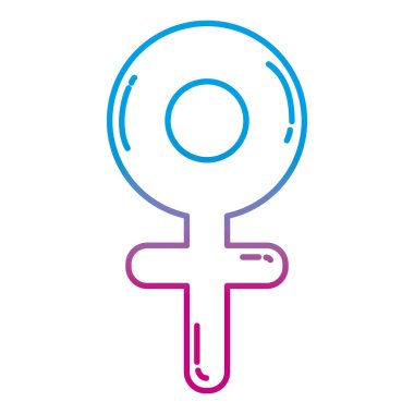 bozulmuş satır kadın işareti düz stil simge vektör çizim