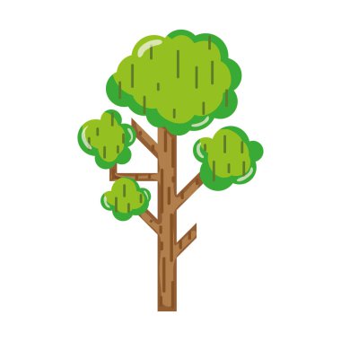 doğal ağaç dalları bırakır stil vektör çizim