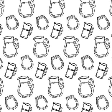 arka plan vektör çizim satırı suyu içecek kristal kavanozlar