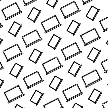 çizgi elektronik dizüstü teknoloji nesne arka plan vektör çizim