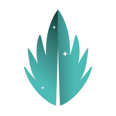 Güzellik egzotik yaprak doğa stil vektör çizim ile