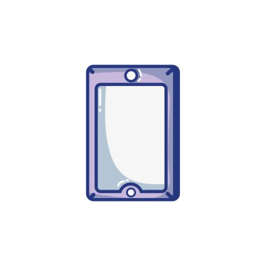 smartphone teknoloji vektör çizim içinde 3d gözlük ile kız