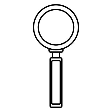 büyüteç cam ekipman zum optik vektör çizim için satır