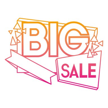 bozulmuş satır büyük Dükkan Satılık etiketi stil vektör çizim