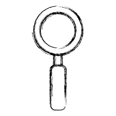 Grunge Büyüteç aracı zum arama vektör çizim