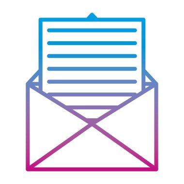 satır e-posta iletisi mektup belge bilgi vektör çizim ile bozulmuş