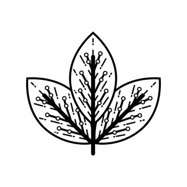 sanal gerçeklik devreleri aygıt vektör çizim ile yaprakları hattı