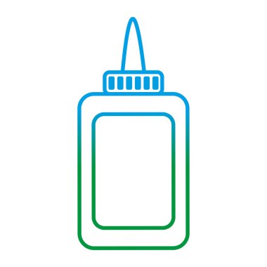 bozulmuş satır tutkal şişesi okul kap tarzı vektör çizim