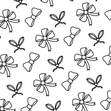 satır şirin şerit yay dekorasyon arka plan vektör çizim