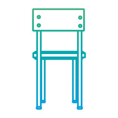 bozulmuş satır geri ahşap okul sandalye eğitim vektör çizim