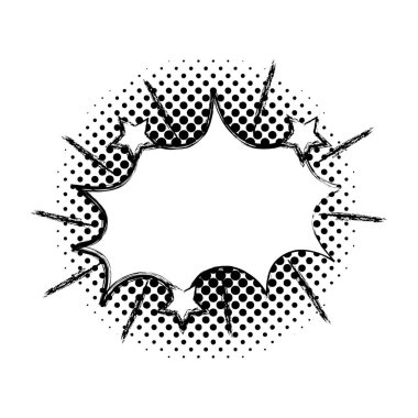 Grunge pop sanat sohbet metin yıldız vektör çizim ile