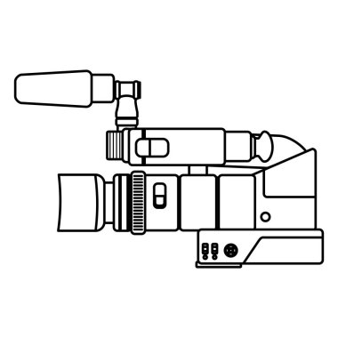 çizgi video kamera kaydedici ekipman teknoloji vektör çizim