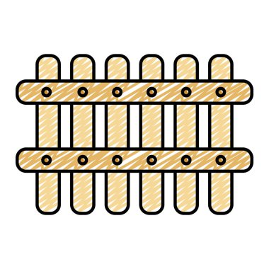 ahşap grillage doku yapısı stil vektör çizim doodle