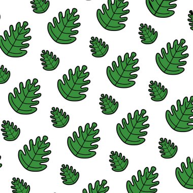 renk tropikal yaprak botanik doğa arka plan vektör çizim