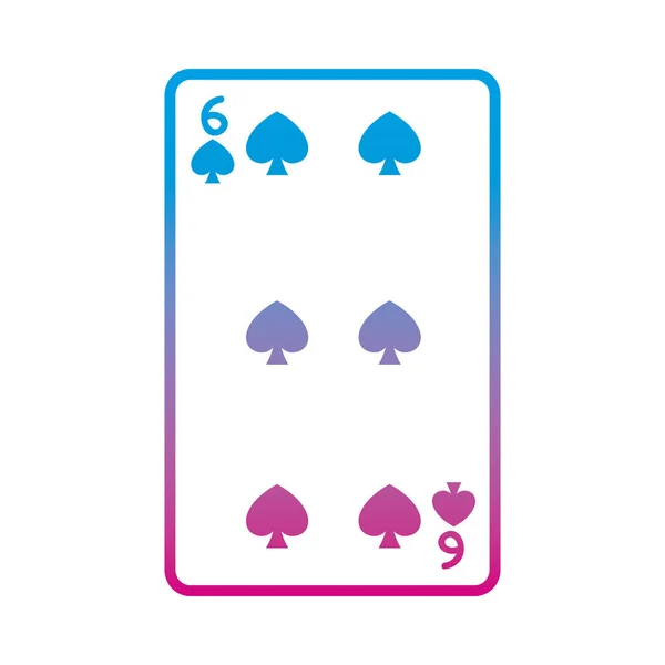 Çizgi Altı Mızrakları Casino Kart Oyun Vektör Çizim Bozulmuş — Stok Vektör