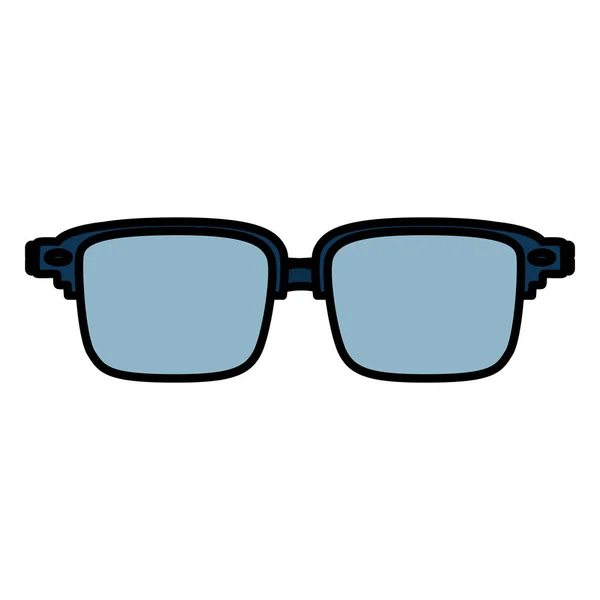 Cor Moldura Óculos Objeto Óptico Estilo Vetor Ilustração —  Vetores de Stock