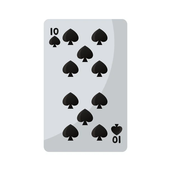 Illustration Vectorielle Jeu Cartes Casino Ten Pikes — Image vectorielle