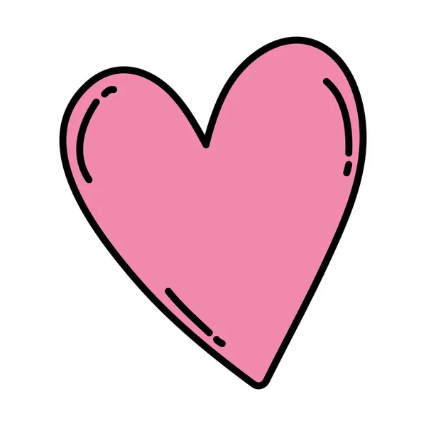 Cor Coração Símbolo Amor Paixão Design Vetor Ilustração —  Vetores de Stock