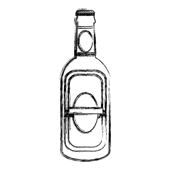 Grunge Snapsar Sprit Alkohol Flaska Dryck Vektorillustration — Stock vektor