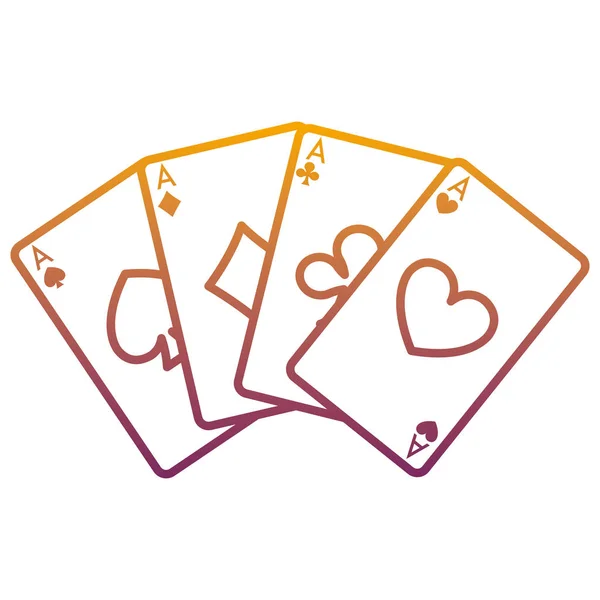 Degradiert Zeilenpoker Eine Karte Zum Klassischen Spiel Vektor Illustration — Stockvektor