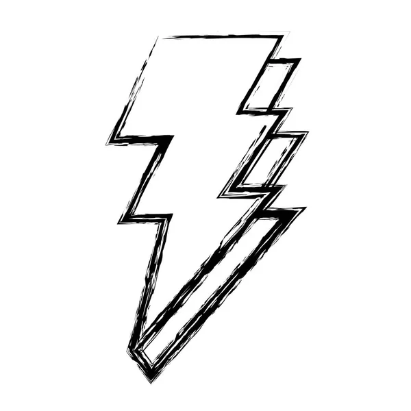 Grunge Elektrické Thunder Darger Šroub Symbol Vektorové Ilustrace — Stockový vektor