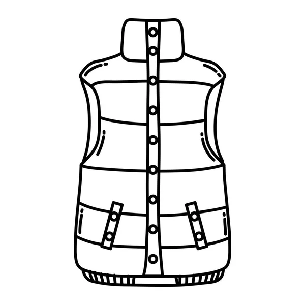 行ファッション冷たいベスト ボタン スタイルのベクトル図 — ストックベクタ