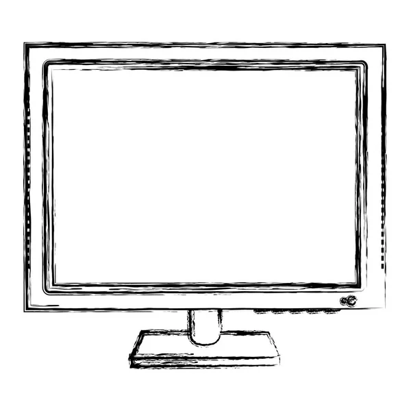 Grunge Computadora Electrónica Pantalla Tecnología Información Vector Ilustración — Vector de stock