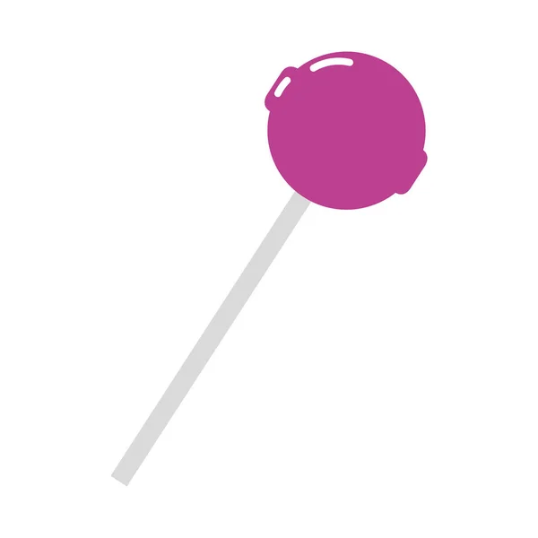 Sweet Lollipop Candy Delicious Caramel Vector Illustration — Stock Vector