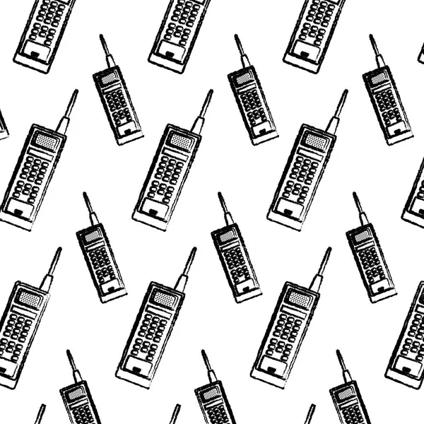 Grunge Drahtlose Telefonkommunikation Anruf Hintergrund Vektor Illustration — Stockvektor