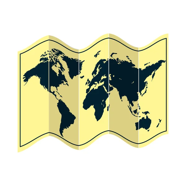Глобальна Географічна Карта Єкта Інформації Векторні Ілюстрації — стоковий вектор