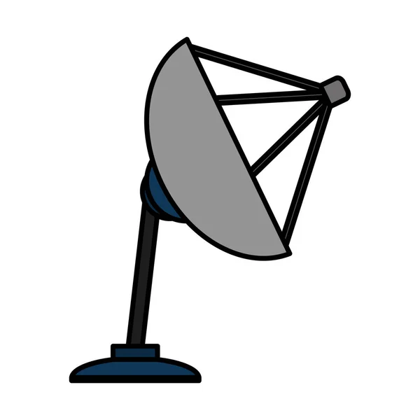 Illustration Vectorielle Technologie Équipement Antenne Télévision Numérique Couleur — Image vectorielle