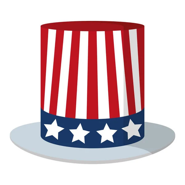 Hat Usa Nation Symbol Patriotischer Vektor Illustration — Stockvektor